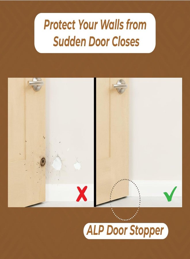 ALP Heavy Duty Anti|Non Slip Rubber Door Stoppers with Doors Powerful Gripping Work of Any Surface for Home, Offices, Warehouses & Classrooms Door Bottom Sealing 120mm x 37mm x 20mm (Brown, Pack of 2) - Image 5